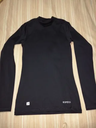 Camiseta técnica fútbol negra -Talla 11-12años