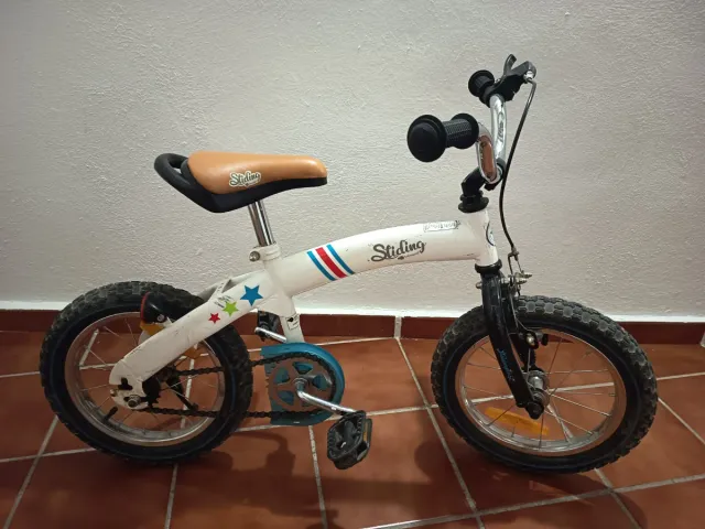 Bicicleta infantil Sliding blanca