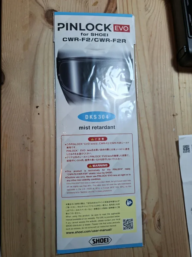 Shoei Pinlock Evo CWR-F2/CWR-F2R DKS304