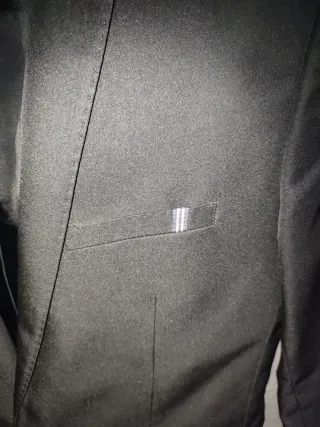 Chaqueta de traje negra hombre