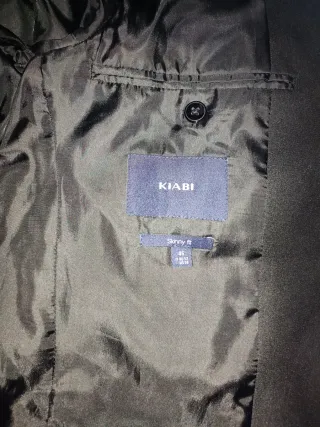 Chaqueta de traje negra hombre