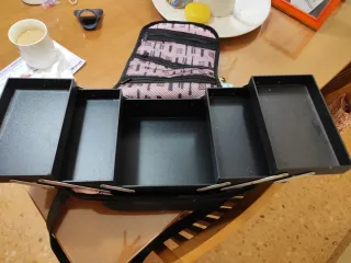 Bolso Maquillaje Profesional Negro y Rosa