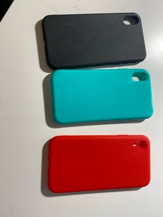 Custodie iPhone XR (Nero, Turchese, Rosso)