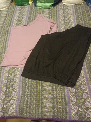 Lote 2 jerseys manga asimétrica talla única