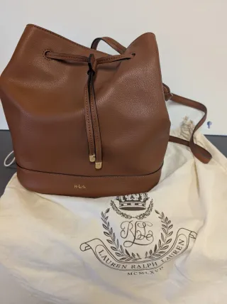 Borsa a secchiello Ralph Lauren marrone