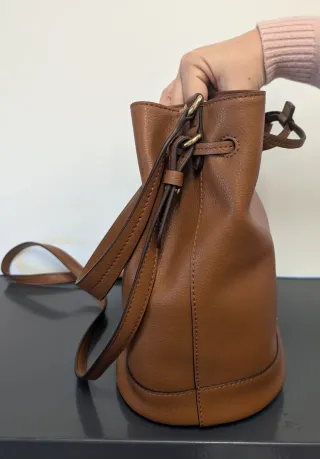 Borsa a secchiello Ralph Lauren marrone