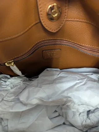 Borsa a secchiello Ralph Lauren marrone