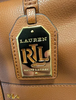 Borsa a secchiello Ralph Lauren marrone