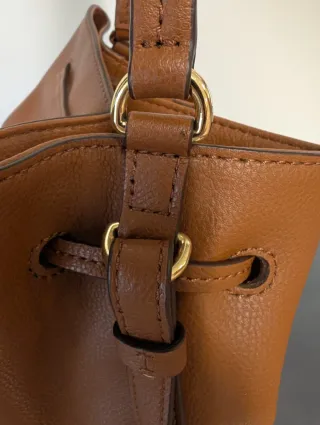 Borsa a secchiello Ralph Lauren marrone