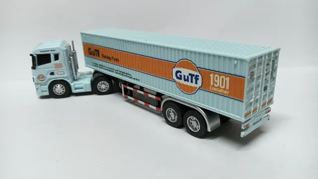 Camion Trasportatore Gulf 1901 Container 1/64