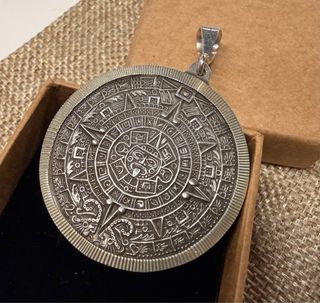 Colgante Plata Diseño Azteca
