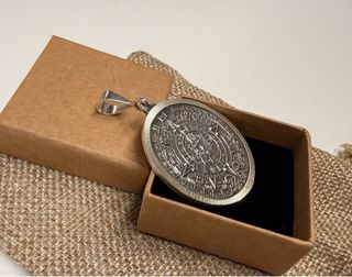 Colgante Plata Diseño Azteca