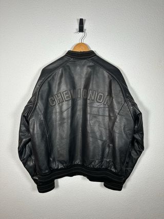 Chaqueta Bomber Cuero Chevignon Negra