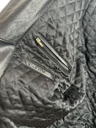 Chaqueta Bomber Cuero Chevignon Negra