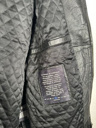 Chaqueta Bomber Cuero Chevignon Negra