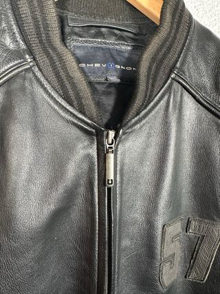 Chaqueta Bomber Cuero Chevignon Negra