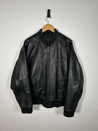 Chaqueta Bomber Cuero Chevignon Negra