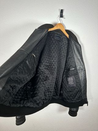 Chaqueta Bomber Cuero Chevignon Negra