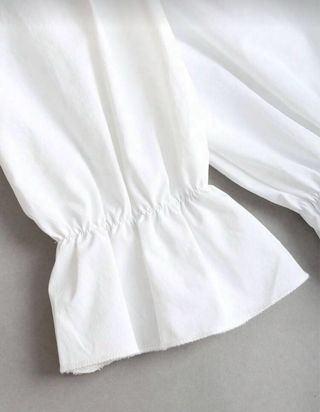 Conjunto Top Blanco y Pantalón Marrón