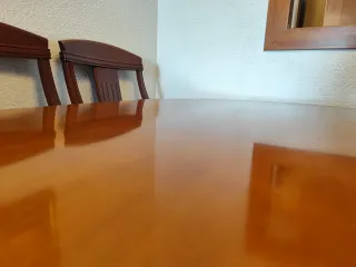 Mesa de comedor extensible madera maciza clásica