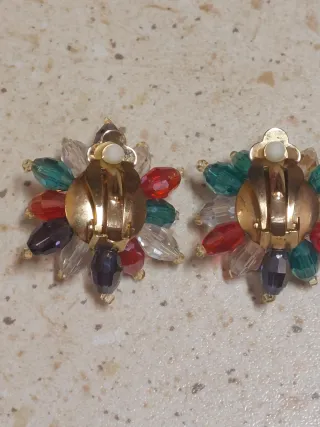 Conjunto Anillo y Pendientes Multicolor