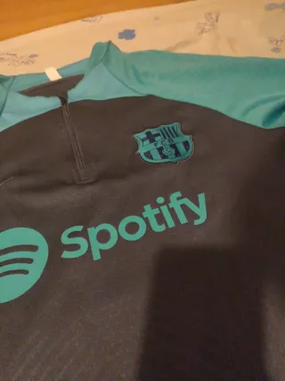 Sudadera Barça Training Nike Gris/Turquesa