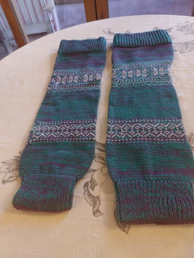 Calentadores de punto motivos navideños