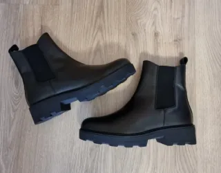 Botines piel estilo Chelsea negros