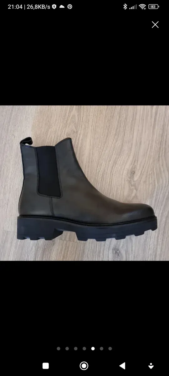 Botines piel estilo Chelsea negros