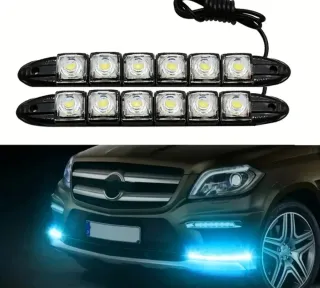 Luces LED Azul Hielo para Coche • Alta Intensidad