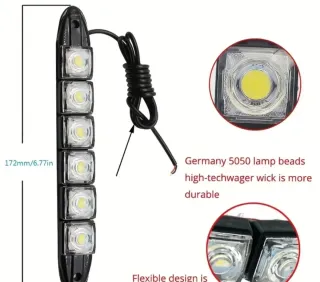 Luces LED Azul Hielo para Coche • Alta Intensidad