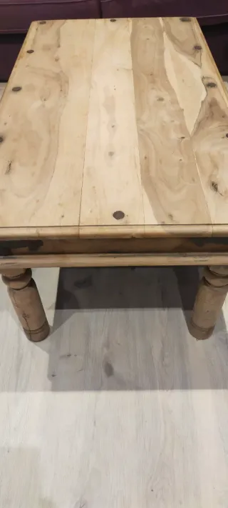 Mesa de madera rústica recoger en domicilio