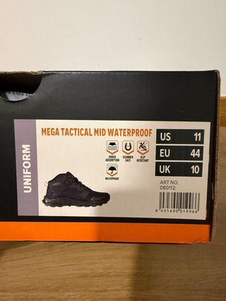 Botas Magnum Mega Tactical Mid Waterproof Negras