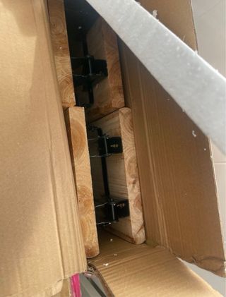 Conjunto mesa y bancos madera y metal