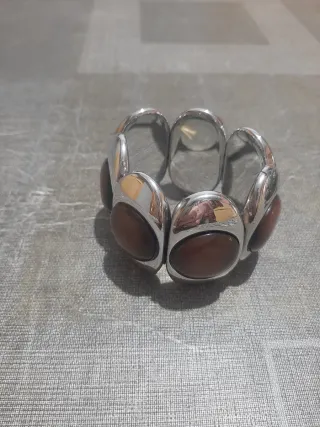 Pulseras Plata y Negro