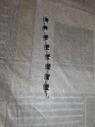 Pulseras Plata y Negro