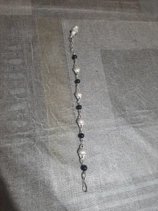 Pulseras Plata y Negro
