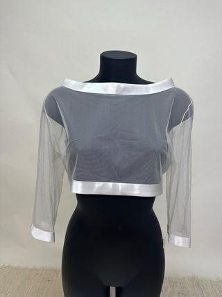 Torerita tul y raso blanca talla única hombros 44