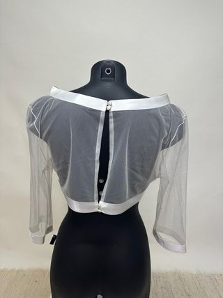 Torerita tul y raso blanca talla única hombros 44