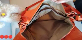 Borsa Artigianale Vera Pelle Arancione