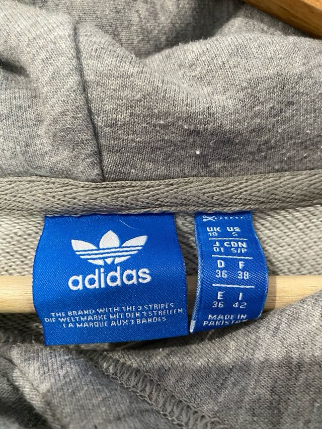 Sudadera Adidas Gris con Logo