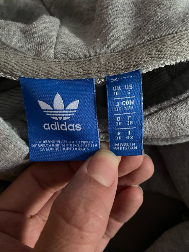 Sudadera Adidas Gris con Logo