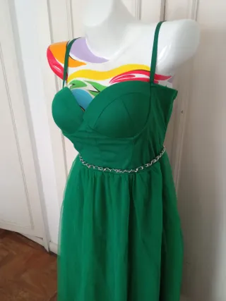 Vestido verde esmeralda talla XL sin estrenar