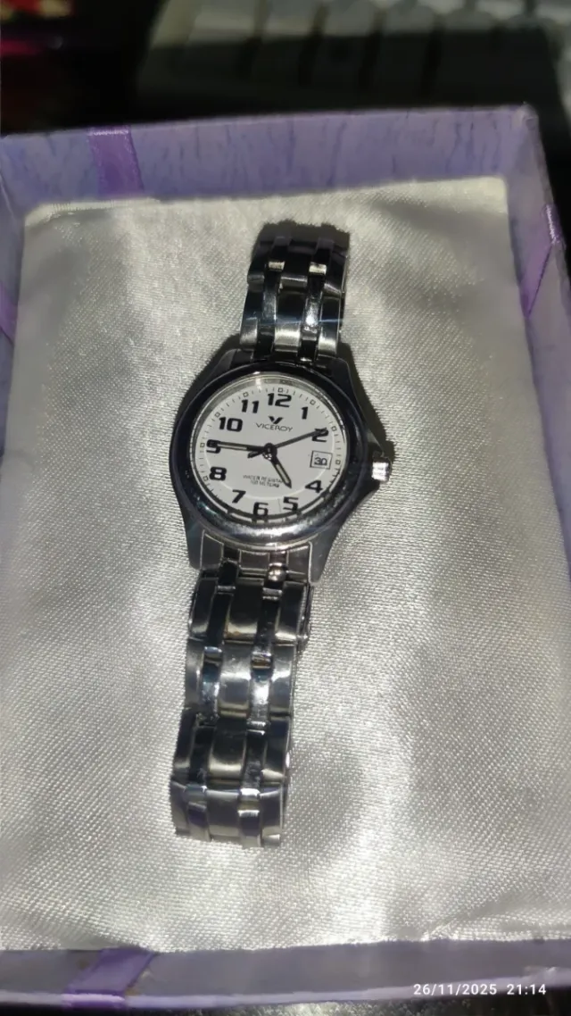 Reloj Viceroy Mujer Plata y Blanco