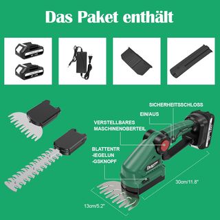 Forbici da potatura e tagliasiepi 2 in 1