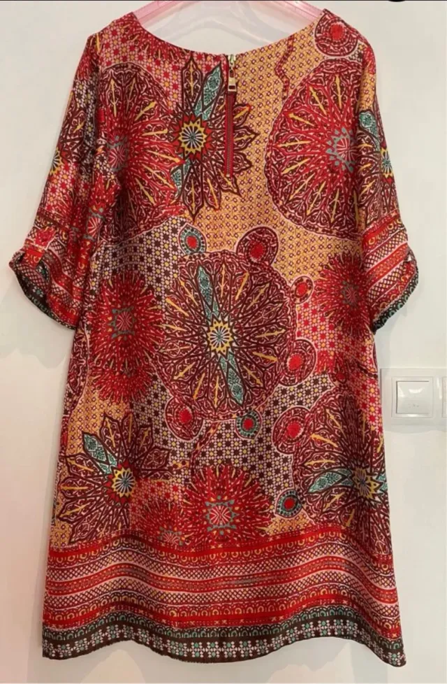 Vestido estampado multicolor talla M