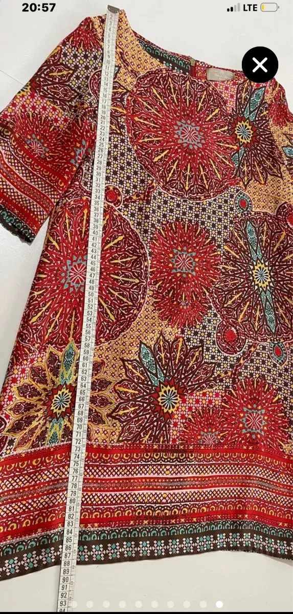 Vestido estampado multicolor talla M