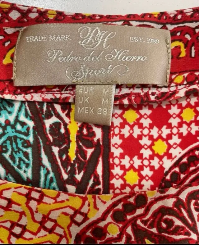 Vestido estampado multicolor talla M