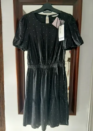 Vestido Naf Naf negro lunares talla 36