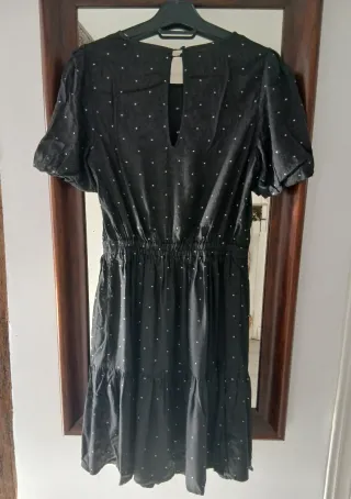 Vestido Naf Naf negro lunares talla 36